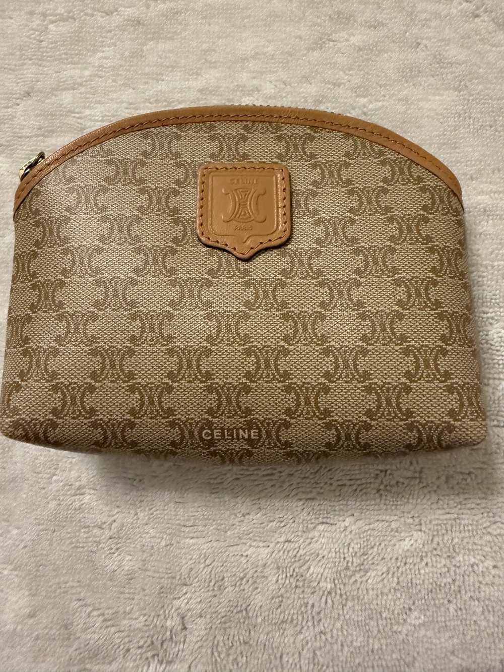 Celine Vintage Macadam Half-Moon Pouch